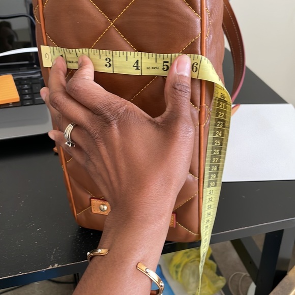 Dooney and Bourke Quilted Hobo Bag in Brown/Cognac (J2426800) - Picture 7 of 9